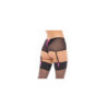 Shorty noir résille ouvert porte-jarretelles 